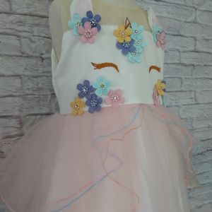 Girl's unicorn dress and headband NWT